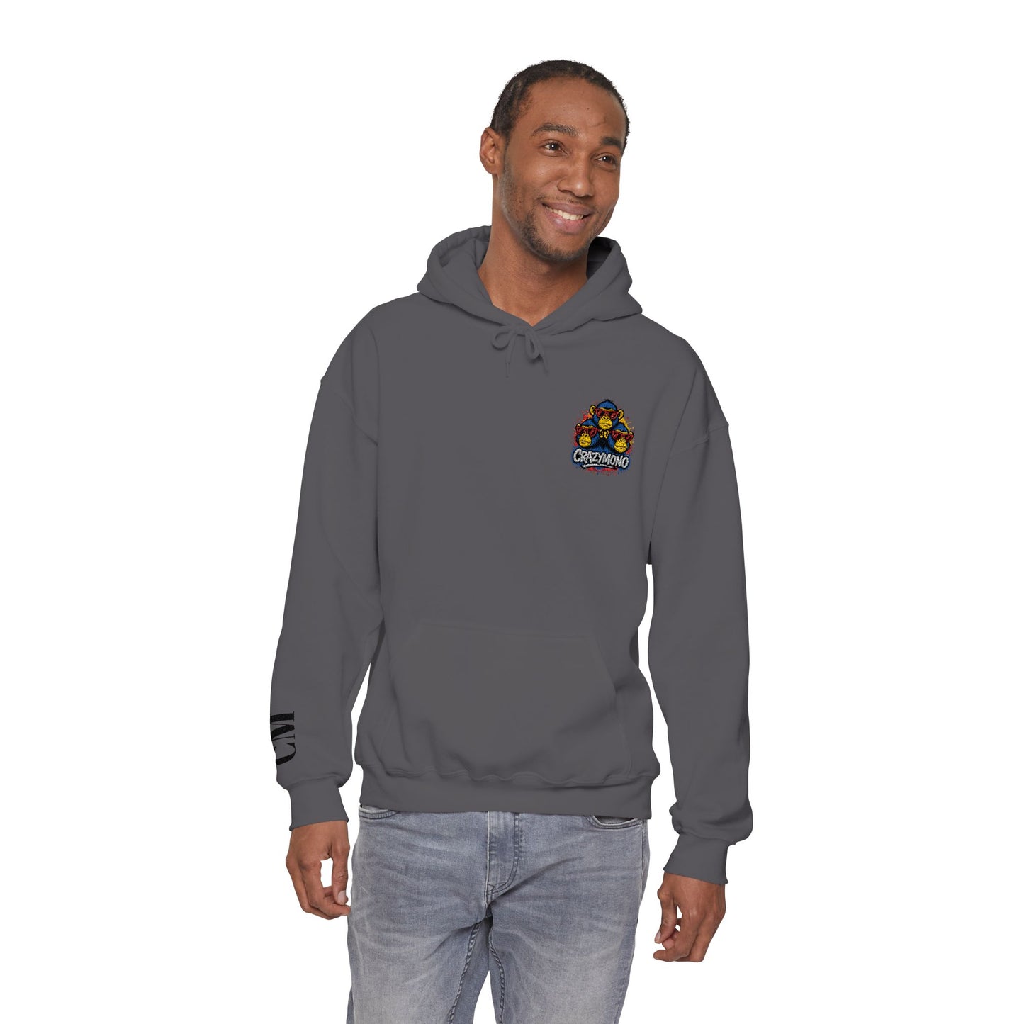 CrazyMono-Shambik-embroidered Hooded Sweatshirt