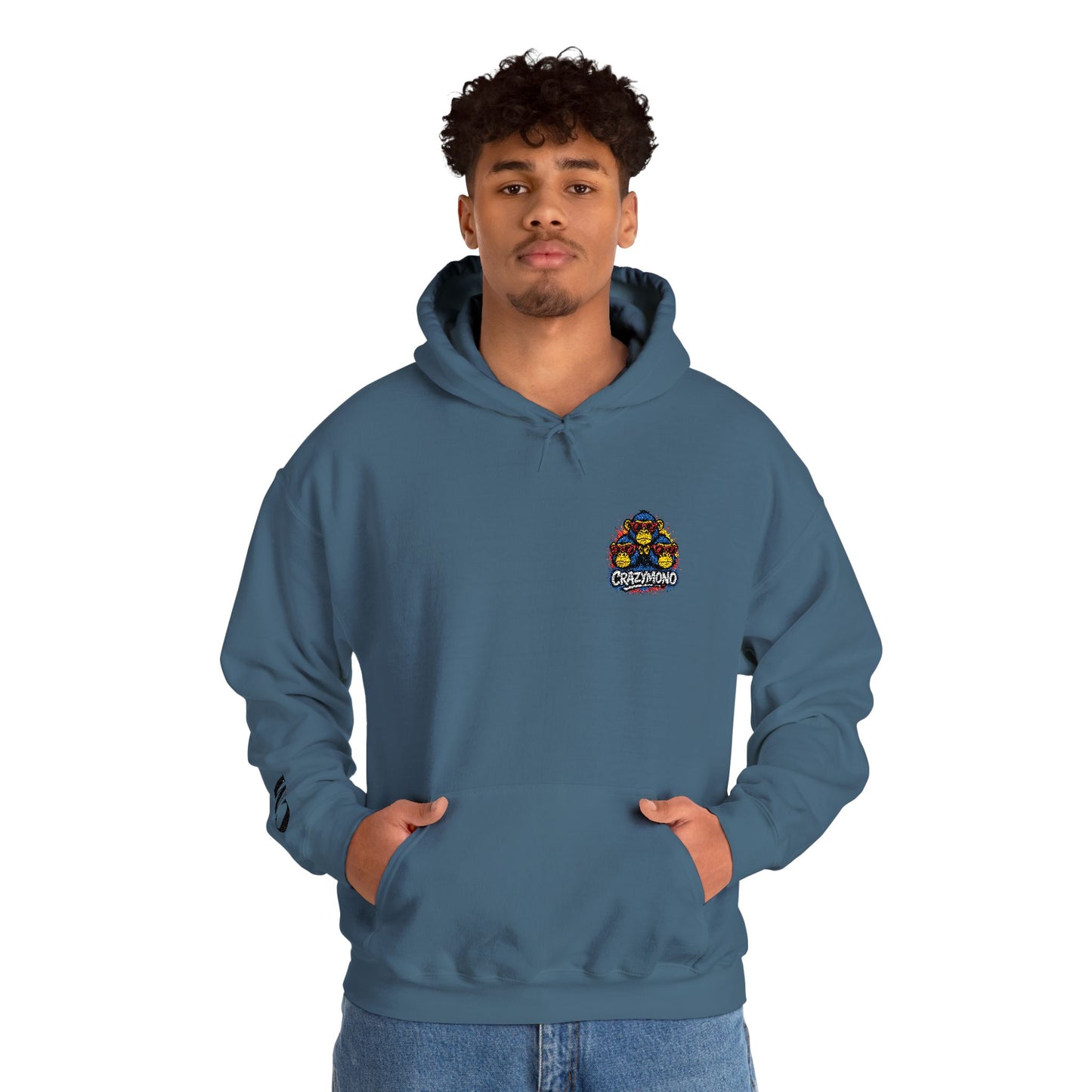 CrazyMono-Shambik-embroidered Hooded Sweatshirt