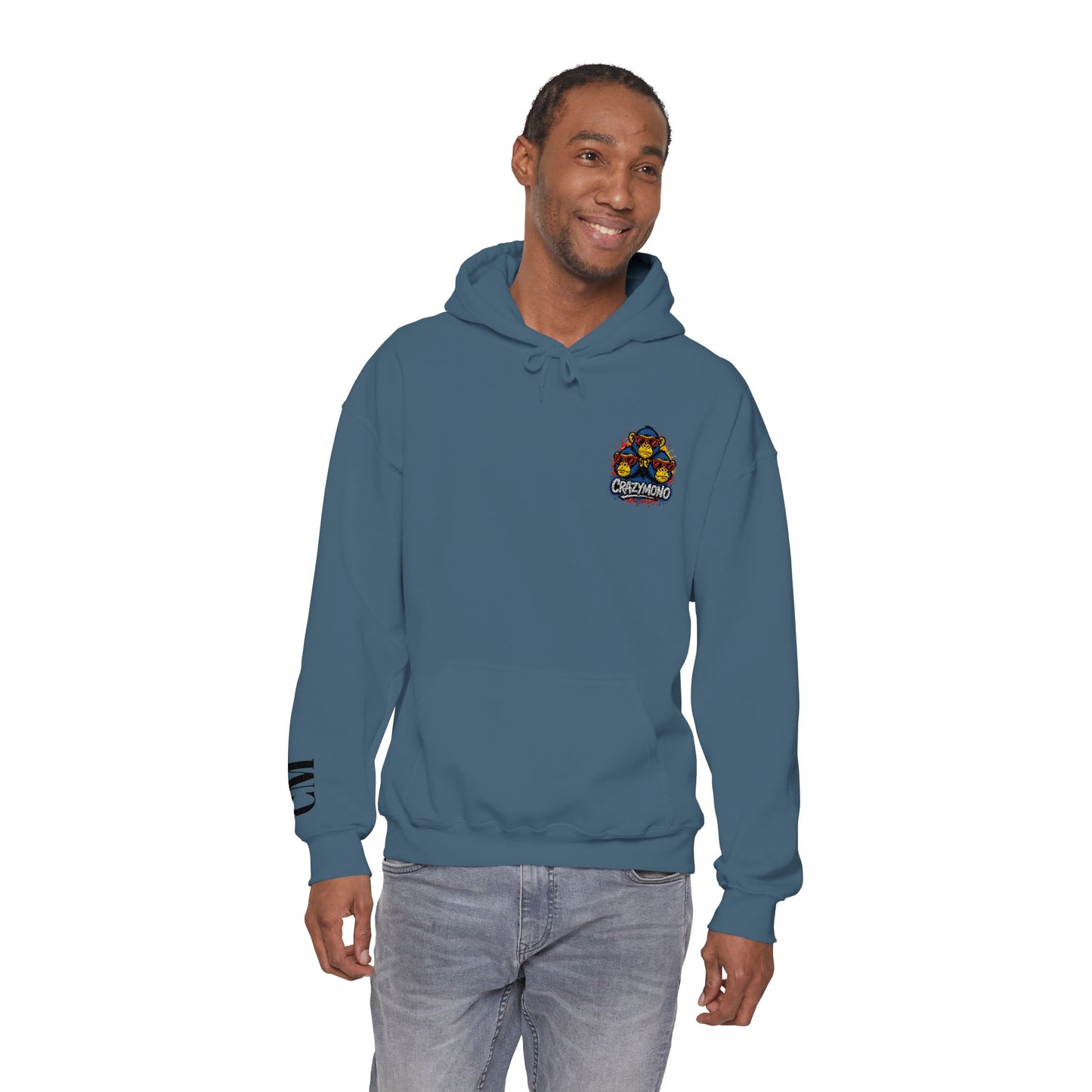 CrazyMono-Shambik-embroidered Hooded Sweatshirt