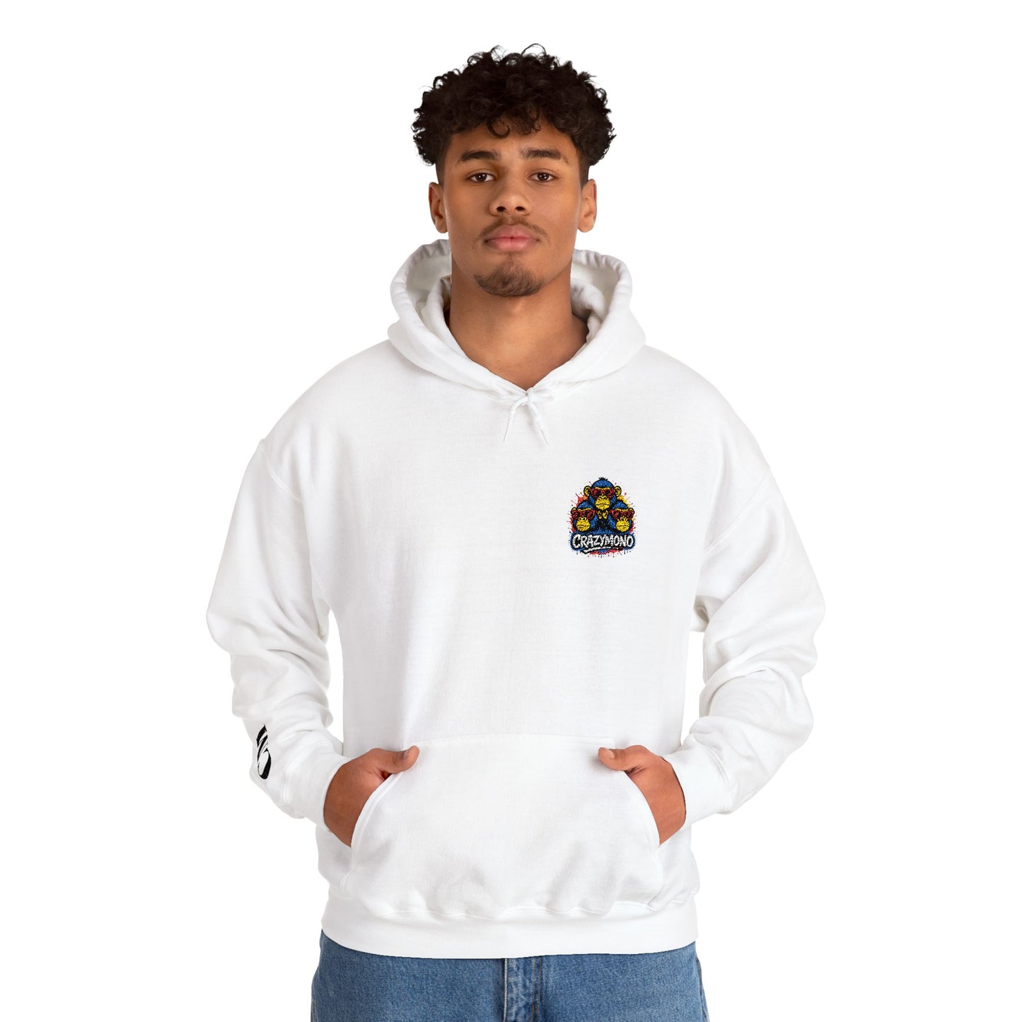 CrazyMono-Shambik-embroidered Hooded Sweatshirt