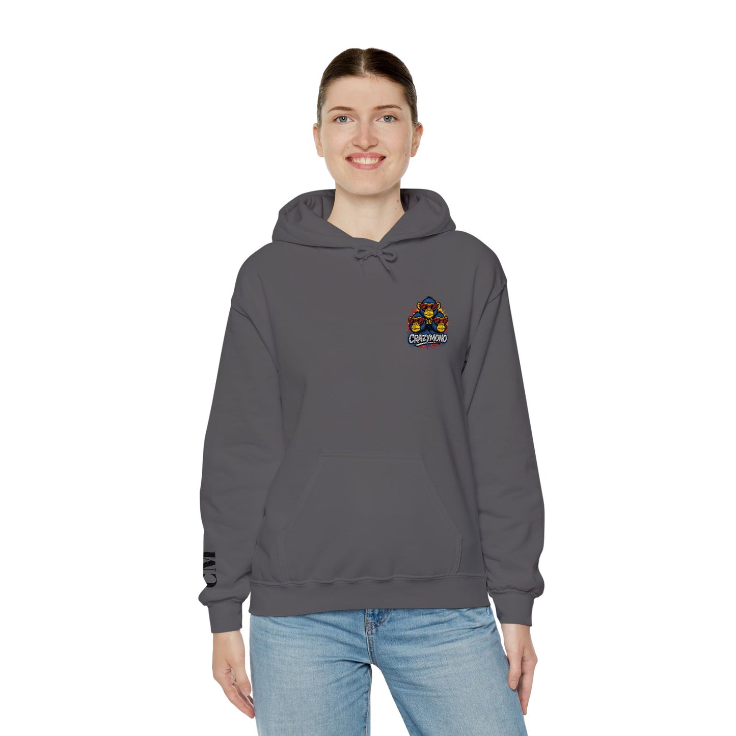 CrazyMono-Shambik-embroidered Hooded Sweatshirt