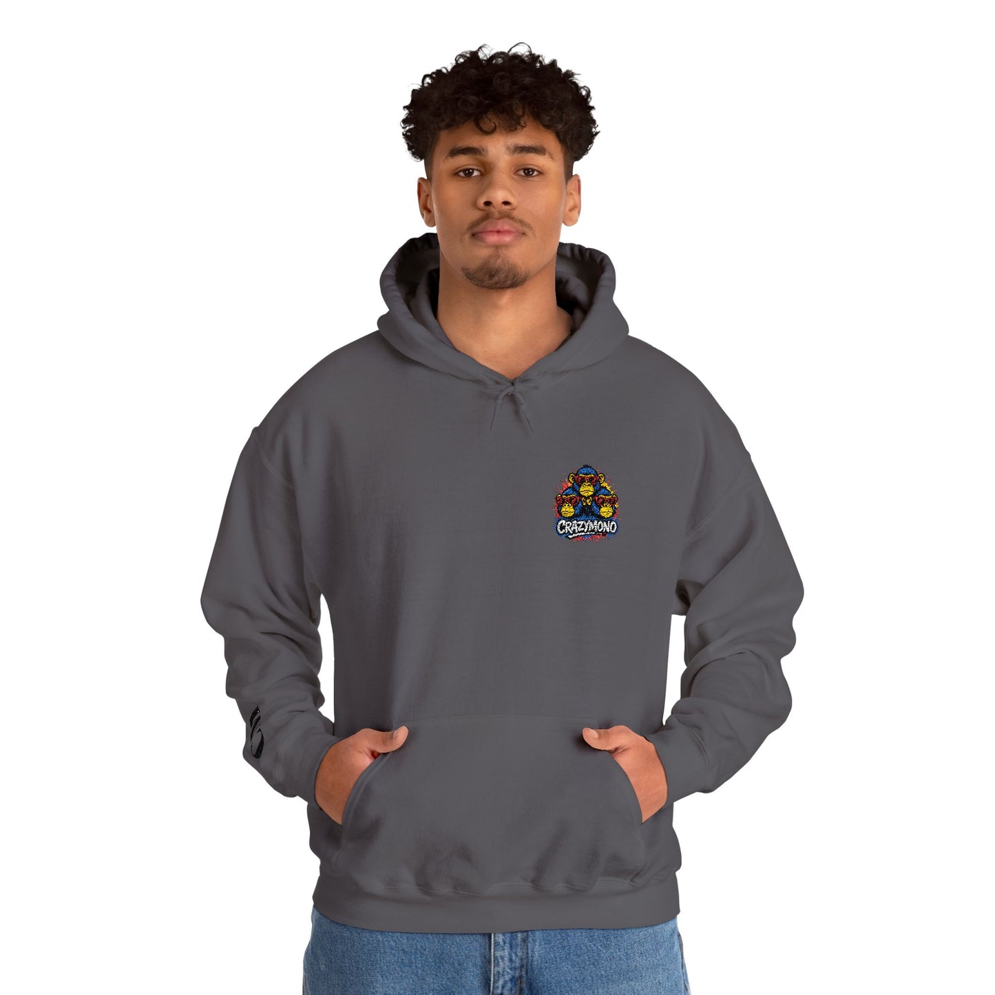 CrazyMono-Shambik-embroidered Hooded Sweatshirt