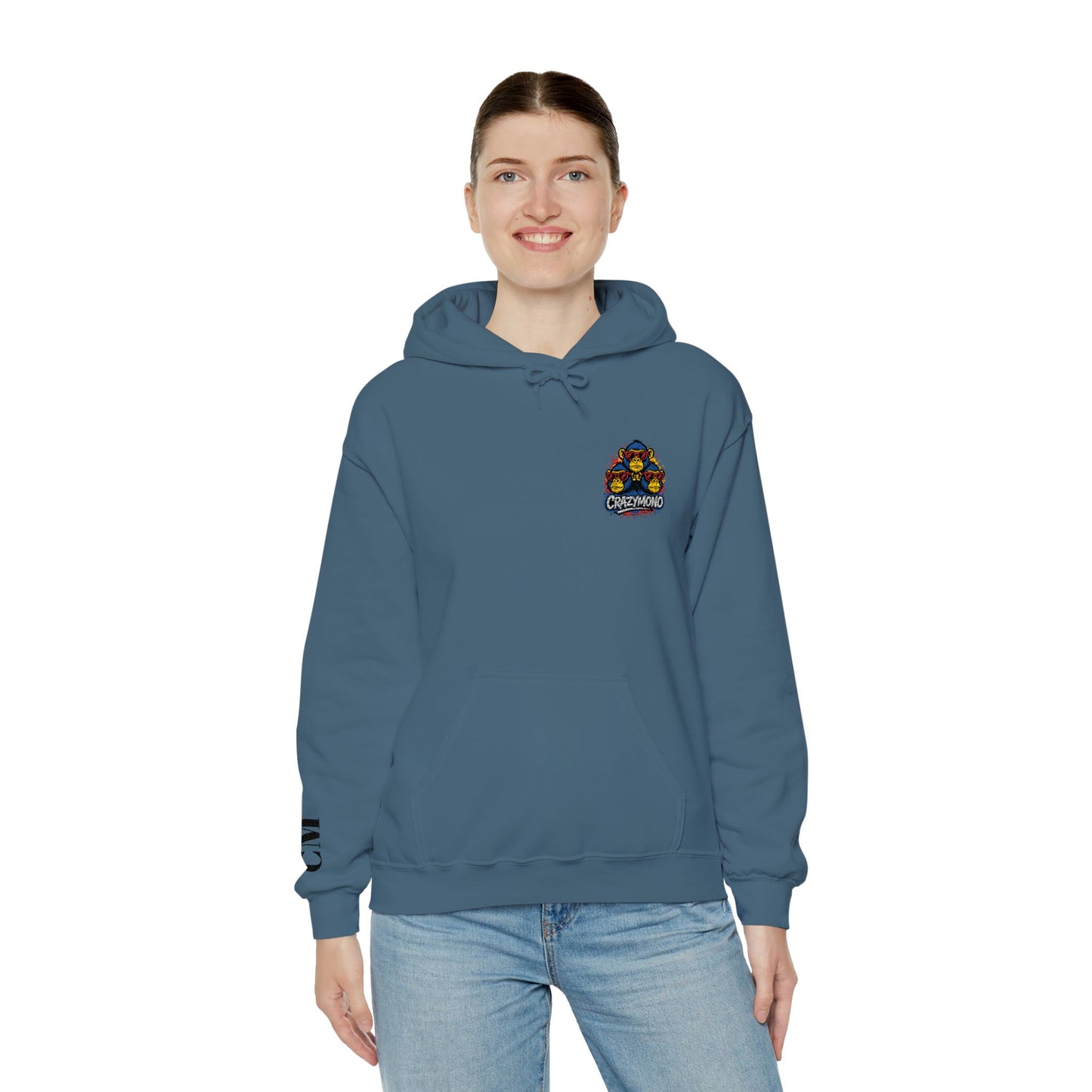 CrazyMono-Shambik-embroidered Hooded Sweatshirt